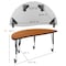 Flash Furniture Round 47.5 W, 76 L, 25 H, Chrome, Laminate, Particleboard, Plastic, Steel, Wood Grain XU-GRP-14CH-A3048CON-48-OAK-T-P-CAS-GG - alternate 8